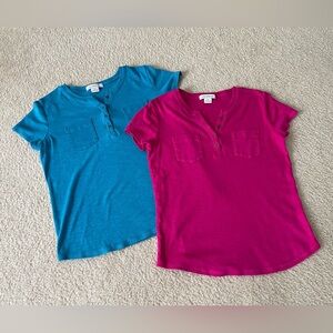 Liz Claiborne T-Shirts - Set of 2 - 100% Cotton - Size: Small